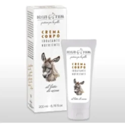 La Dispensa Delicato d'Asina - Crema corpo nutriente per la pelle secca e sensibile, 200 ml