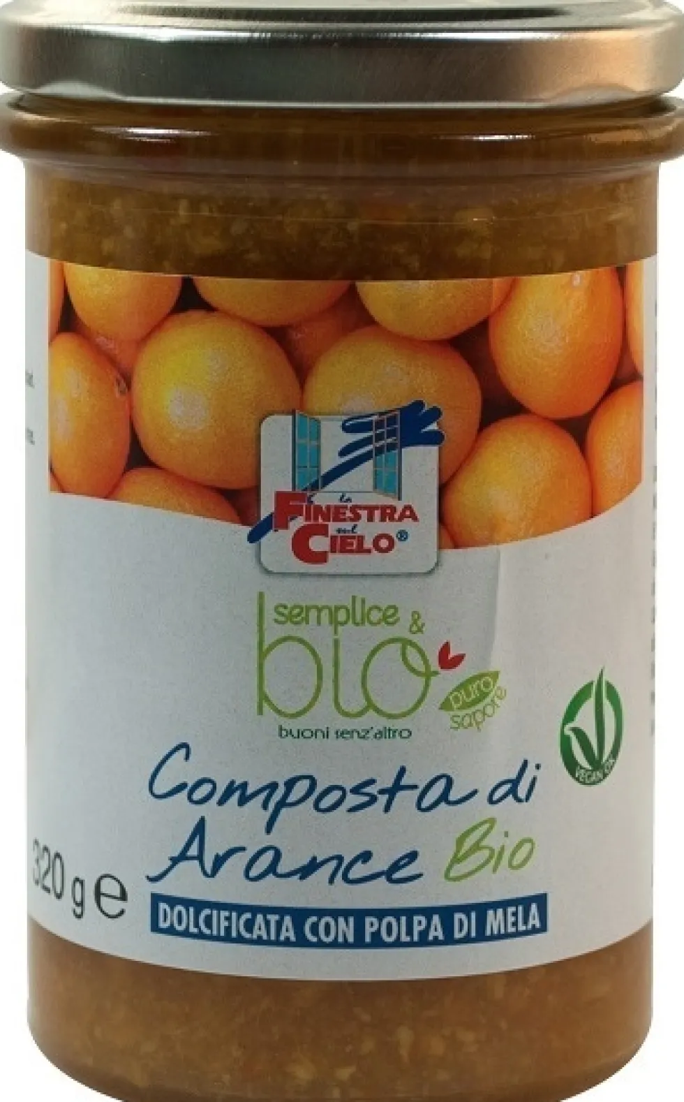 La Finestra sul Cielo Semplice e Bio - Composta di Arance BIO, 320g