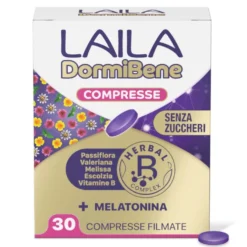 Laila Dormibene - Integratore alimentare per favorire il sonno e il rilassamento, 30 compresse