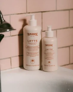 L'Amande Latte e Nocciola Bagnoschiuma Idratante Detergente emolliente per il corpo, 500ml