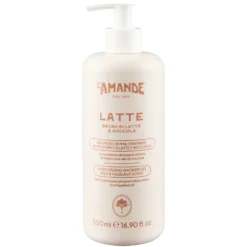 L'Amande Latte e Nocciola Bagnoschiuma Idratante Detergente emolliente per il corpo, 500ml