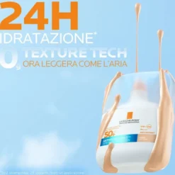 La Roche-Posay Anthelios Uvair Serum Sunscreen SPF50+ Siero Protezione Solare viso leggero colore Light natural, 50ml