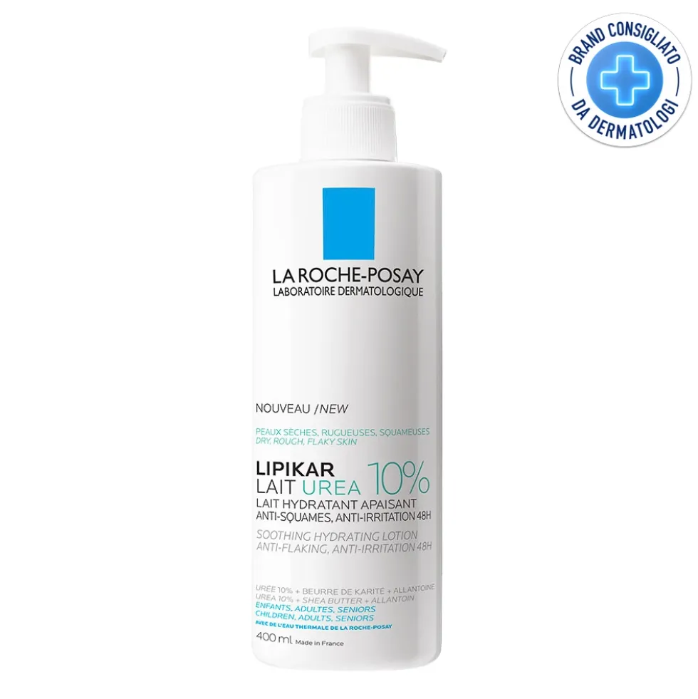 La Roche-Posay Lipikar - Latte Urea 10% Lozione Idratante Pelle Ruvida, 400ml