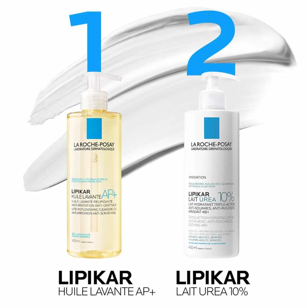 La Roche-Posay Lipikar - Latte Urea 10% Lozione Idratante Pelle Ruvida, 400ml