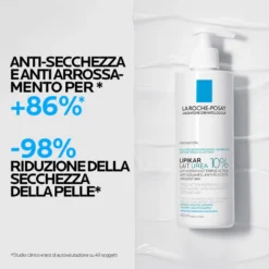 La Roche-Posay Lipikar - Latte Urea 10% Lozione Idratante Pelle Ruvida, 400ml