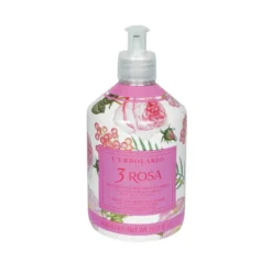 L'Erbolario 3 Rosa Detergente Mani e Corpo Addolcente e Protettivo, 490ml