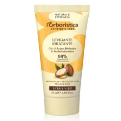 L'Erboristica Olio di Argan - Scrub Viso Crema Esfoliante Viso Levigante e Idratante, 75ml