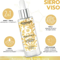 L'Erboristica Perliance - Siero Viso Antiossidante Illuminante Vitamina C e Luminescine, 30ml
