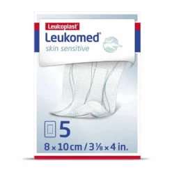 Leukoplast Leukomed Skin Sensitive Medicazione Adesiva Misura 8x10cm, 5 Pezzi