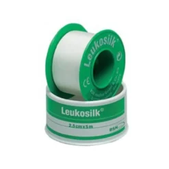 Leukoplast Leukosilk - Nastro chirurgico bianco per pelli sensibili, 1 rocchetto da 2,5 cm x 5 m