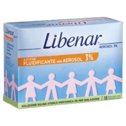 Libenar Soluzione Salina Sterile Ipertonica 3% per Aerosol, 18 Flaconcini da 5 ml