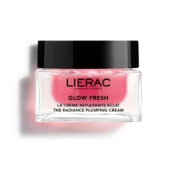 Lierac Glow Fresh - Crema viso rimpolpante e illuminante per la pelle normale e secca, 50 ml