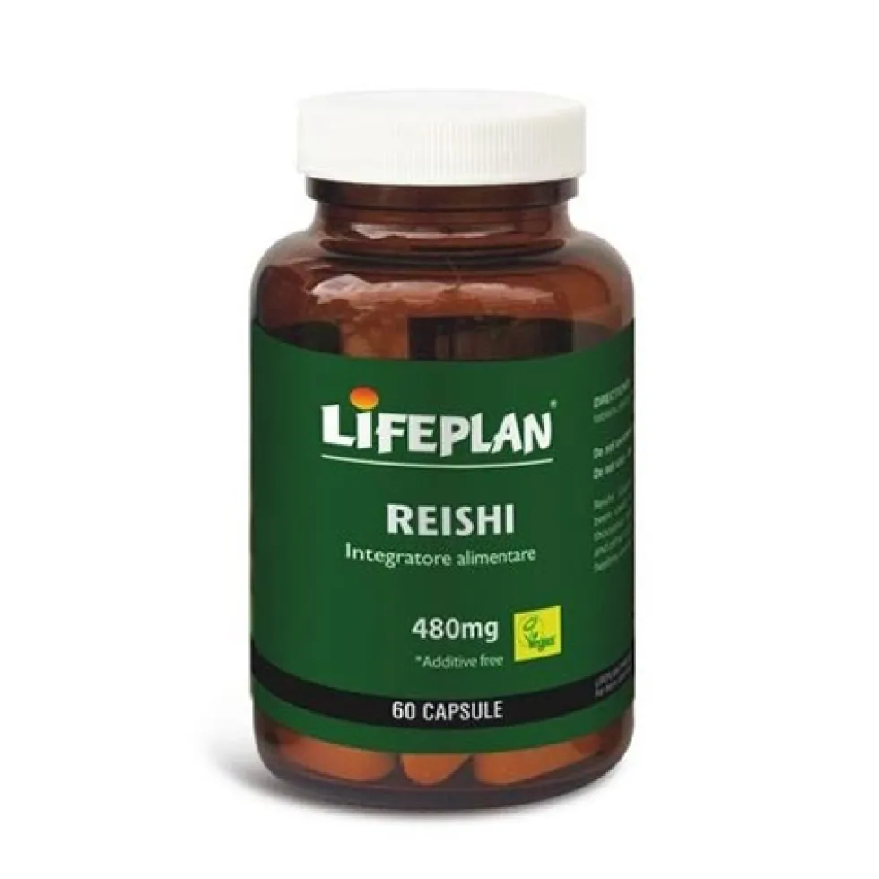 Lifeplan Reishi 480 mg - Integratore alimentare per le difese immunitarie, 60 capsule