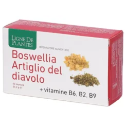 Ligne de Plantes Boswellia Artiglio Diavolo Vitamine B2 B6 B9 60 Capsule