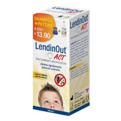 Linea Act LendinOut Act - Shampoo per l'eliminazione di pidocchi e lendini, 150 ml con pettine