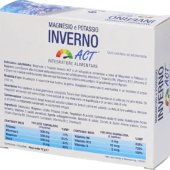 Linea Act Magnesio e Potassio Inverno Act - Integratore per le difese e la stanchezza, 14 bustine