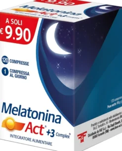 Linea ACT Melatonina ACT +3 Complex - Integratore riposo notturno, 120 compresse