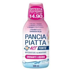 Linea Act Pancia Piatta Act Forte - Integratore liquido per il drenaggio dei liquidi, 500 ml
