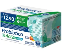 Linea Act Probiotico Act Flaconcini Integratore Equilibrio Intestinale Gusto Pesca, 8 Flaconcini