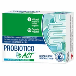 Linea Act Probiotico Act - Integratore per la flora batterica intestinale, 15 capsule vegetali