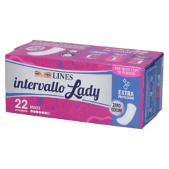 Lines Intervallo Lady Plus Maxi - Proteggislip extra assorbente per perdite leggere, 22 proteggislip