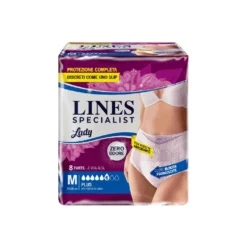 Lines Specialist Lady Pants Plus Mutandine assorbenti per l'incontinenza urinaria taglia M, 8 mutandine