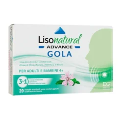 Lisonatural Advance Gola - Integratore alimentare per il sollievo della gola, 20 pastiglie