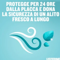 Listerine Cool Mint Gusto Delicato - Collutorio senza alcol antibatterico e antiplacca, 500 ml