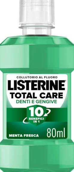 Listerine Total Care Collutorio per la protezione di denti e gengive, 80 ml