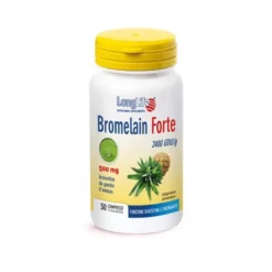 LongLife Bromelain Forte - Integratore di bromelina per la digestione e il drenaggio, 30 compresse