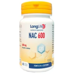 LongLife Nac 600 mg Integratore antiossidante e mucolitico, 60 capsule