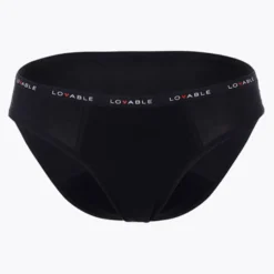 Lovable Slip da ciclo a vita alta nero taglia L - Intimo lavabile per il flusso medio, 1 slip