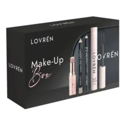 Lovrén Beauty Box Make Up - Cofanetto regalo per il trucco di occhi e labbra, 4 pezzi