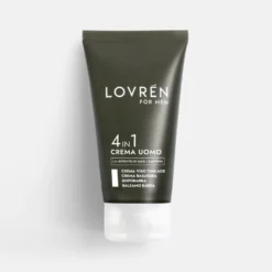 Lovrén Crema Uomo 4 in 1 - Crema multiuso per il viso e la barba idratante e lenitiva, 50 ml