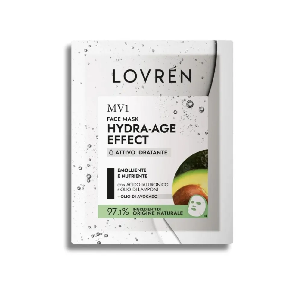Lovrén MV1 Maschera Viso Hydra-Age Effect Emolliente e Nutriente, 1 Pezzo
