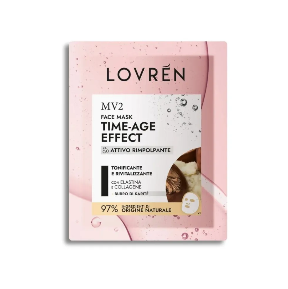 Lovrén MV2 Maschera Viso Time-Age Effect - Maschera ad azione tonificante e rimpolpante, 15 ml