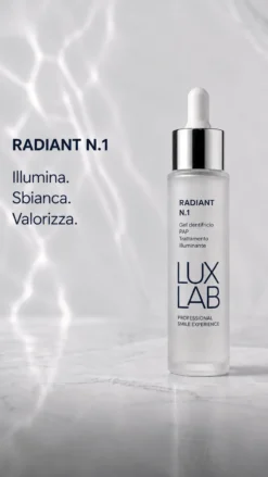 LuxLab Radiant N.1 - Gel dentifricio sbiancante per la luminosità dentale, 30 ml