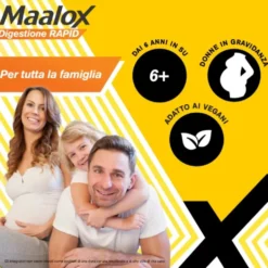 Maalox Digestione Rapid - Integratore per la digestione e l'acidità gastrica, 20 bustine da 2 g