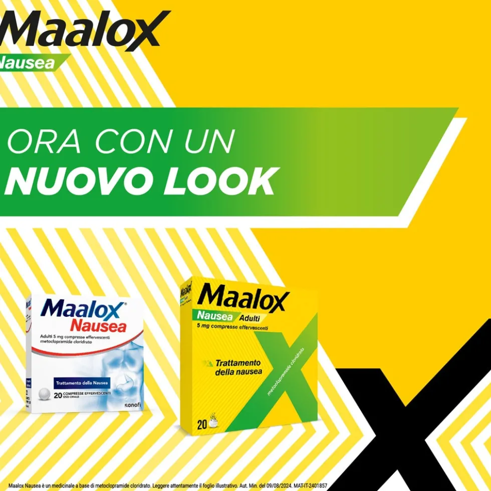 Maalox Nausea Adulti 5mg Metoclopramide Cloridrato, 20 Compresse Effervescenti