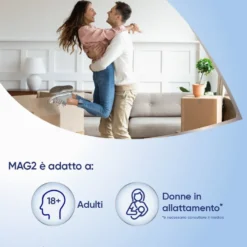 Mag 2 2,25g Magnesio Pidolato per Stati Carenziali di Magnesio, 20 Compresse Effervescenti