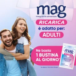 Mag Ricarica Integratore Stanchezza Fisica e Mentale, 24 Bustine