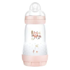 MAM Biberon Easy Start Anti Colic Capacità 260ml 2M+ Colore Rosa, 1 Pezzo
