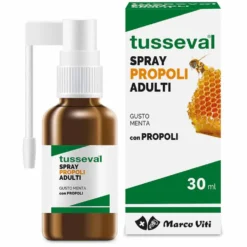 Marco Viti Tusseval Spray - Integratore per adulti alla propoli per il benessere della gola, 30 ml