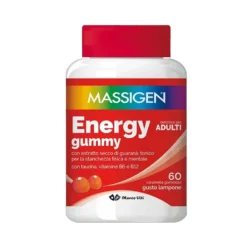 Massigen Energy Gummy - Integratore per la stanchezza fisica e mentale, 60 caramelle gommose