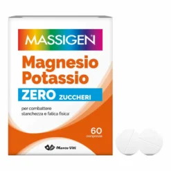 Massigen Magnesio e Potassio Senza Zucchero - Integratore per la stanchezza fisica, 60 compresse