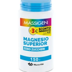 Massigen Magnesio Superior Zero Zuccheri - Integratore alimentare per la stanchezza, 150 g