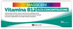Massigen Vitamina B12 Alta Concentrazione - Integratore contro la stanchezza, 14 flaconcini