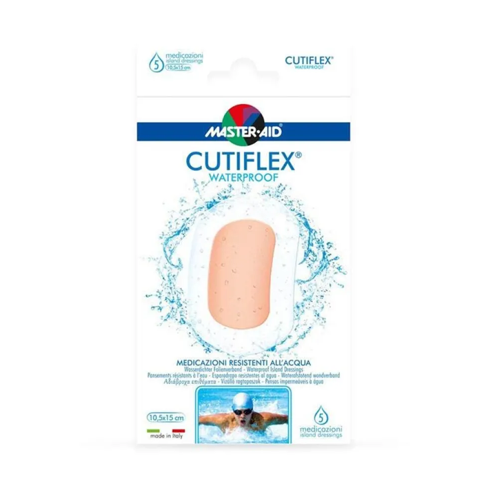 Master-Aid Cutiflex Medicazione Autoadesiva Trasparente 10,5 x 15 cm 5 Pezzi