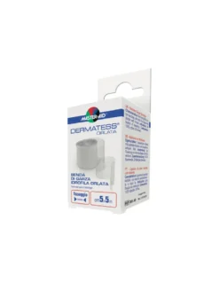 Master-Aid Dermatess - Benda di garza idrofila per fissare le medicazioni 5 cm x 5 m, 1 pezzo