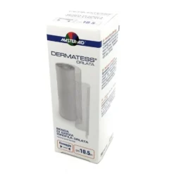 Master-Aid Dermatess - Benda di garza idrofila orlata per fissare medicazioni 10 cm x 5 m, 1 pezzo